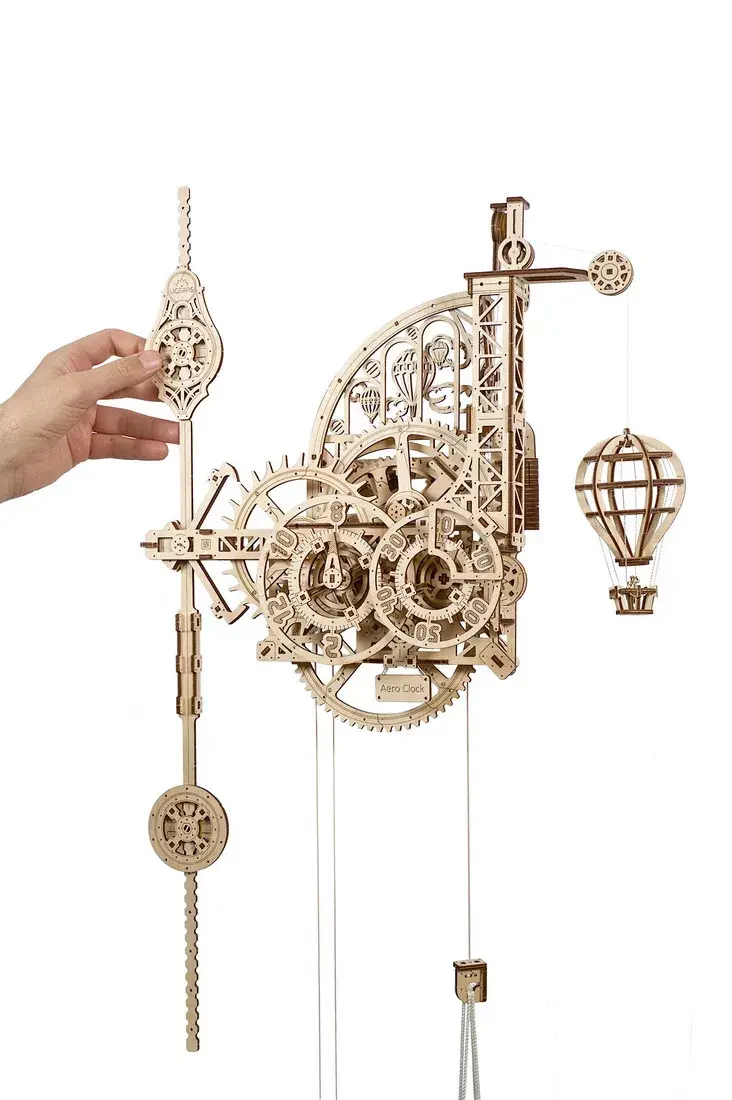 UGears Aero Clock Mechanical Model 3D puzzle Photo 4