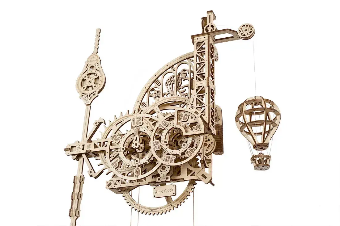 UGears Aero Clock Mechanical Model 3D puzzle Photo 5
