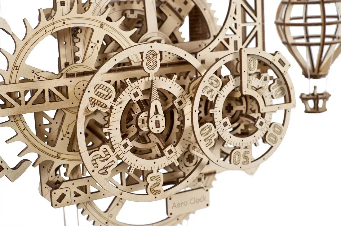 UGears Aero Clock Mechanical Model 3D puzzle Photo 7