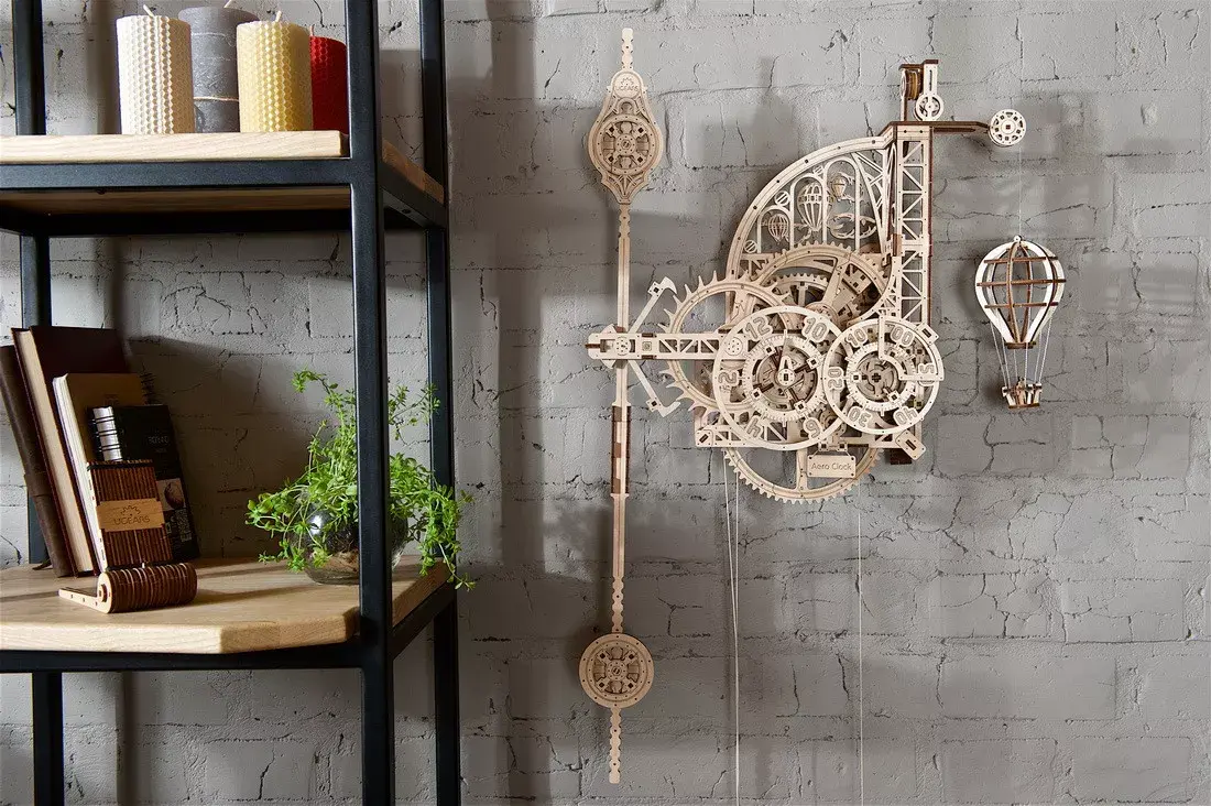 UGears Aero Clock Mechanical Model 3D puzzle Photo 9