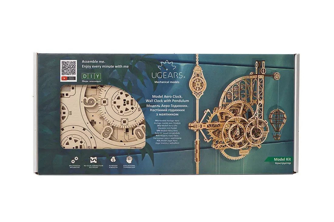 UGears Aero Clock Mechanical Model 3D puzzle Photo 13