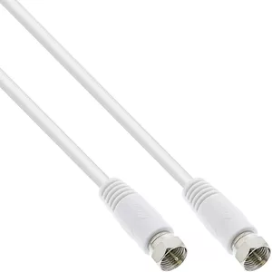 InLine SAT Cable 2x shielded ultra low loss 2x F-male >75dB white 3m