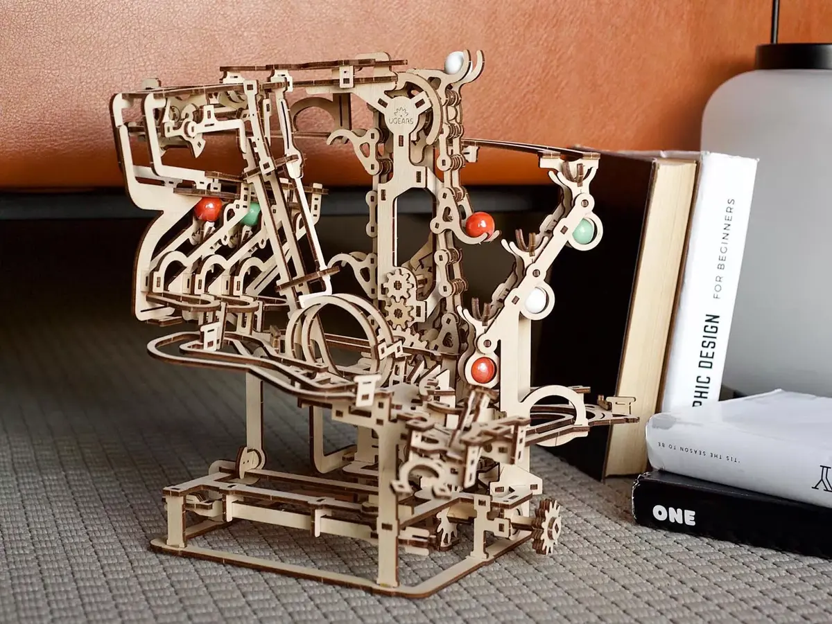 UGears Marble Run Chain Hoist модель набор Photo 11