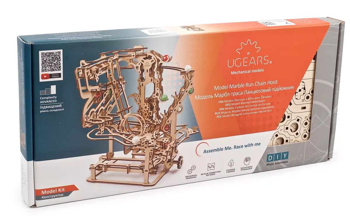 UGears Marble Run Chain Hoist модель набор Photo 17