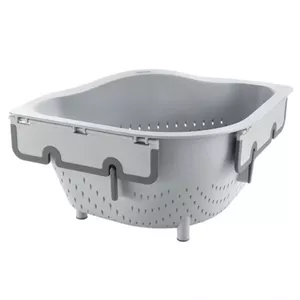 Sink mat METALTEX IT0118.50.23 25×25 cm grey plastic, perforated adjustable sink protector