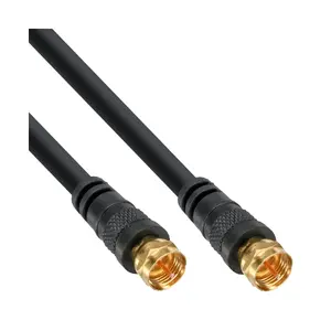 InLine SAT Cable Premium 5 m F-type to F-type 2x shielded >85dB black 69305P