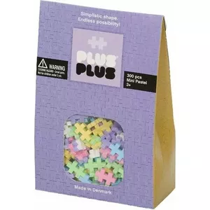 Toy construction set plus plus Mini Pastel — plastic building blocks, 300 pieces