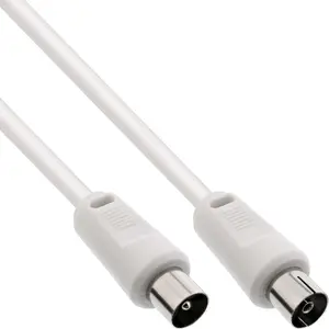 InLine Antenna Cable 7m F-type to F-type White 2x Shielded Ultra Low Loss >75dB