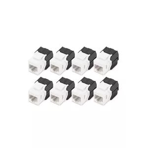 Digitus CAT 6 Keystone Jack экранированный 8 штук Плоский Черный Белый RJ-45