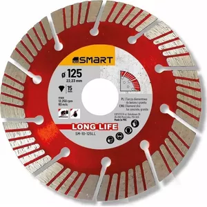 Diamond cutting disc Smart 10-125LL 125 mm Long Life for angle grinders, segment rim