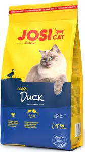 Sausais kaķu barība JosiCat Crispy Duck 1,9 kg — bezgraudu, ar augstu olbaltumvielu saturu