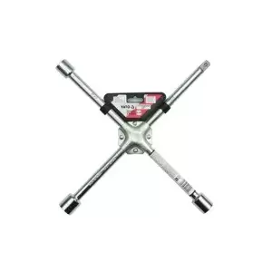 Lug wrench YATO YT-0801, 1 pc, sockets 17/19/21 mm, 1/2" drive, silver