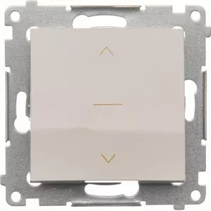 Electrical switch Kontakt-Simon DZW1K.01/11, white plastic, 250 V AC, 10 A, IP20, 75×41 mm