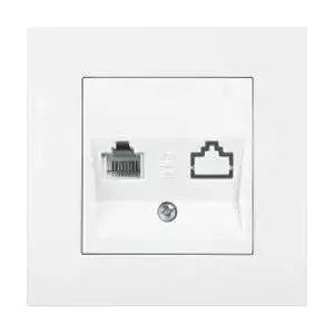 VIKO KARRE viena datora ligzda RJ45 cat 5e, balta