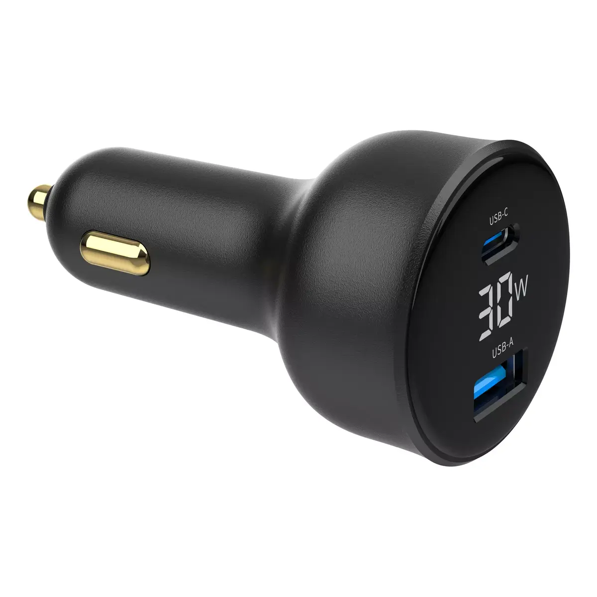 Авто‑зарядка Gembird TA-UC-AC2PD30LCD-CAR-01 USB‑C 30 Вт Photo 2