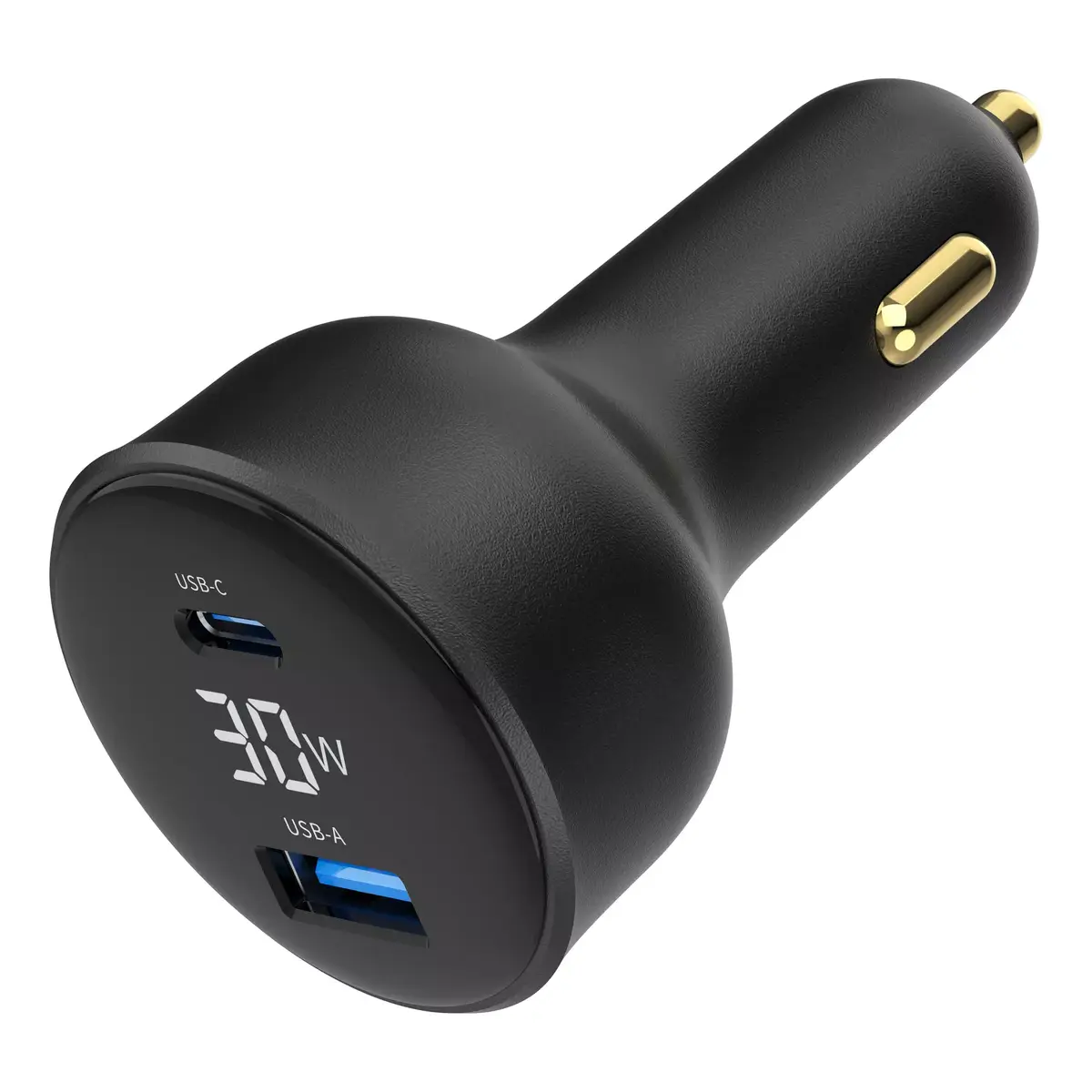 Авто‑зарядка Gembird TA-UC-AC2PD30LCD-CAR-01 USB‑C 30 Вт Photo 3