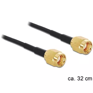 Коаксиальный кабель DeLOCK 88475 0.32м RP-SMA Золотой Черный