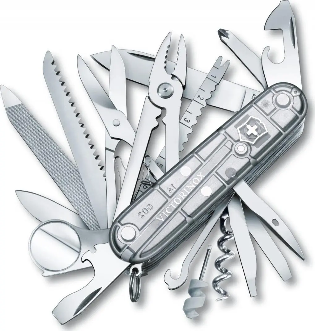 Daudzfunkcionālais nazis Victorinox Swiss Champ Silvertech