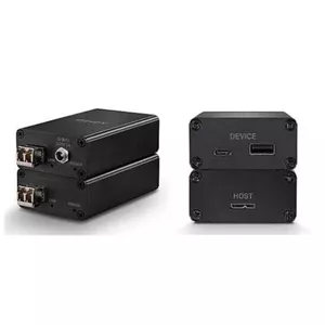 Сетевой передатчик и приёмник Lindy 43363 — Micro-USB 3.2 Gen 1, до 300 м, 5000 Мбит/с, металлический корпус, 5 В/3 А, чёрный