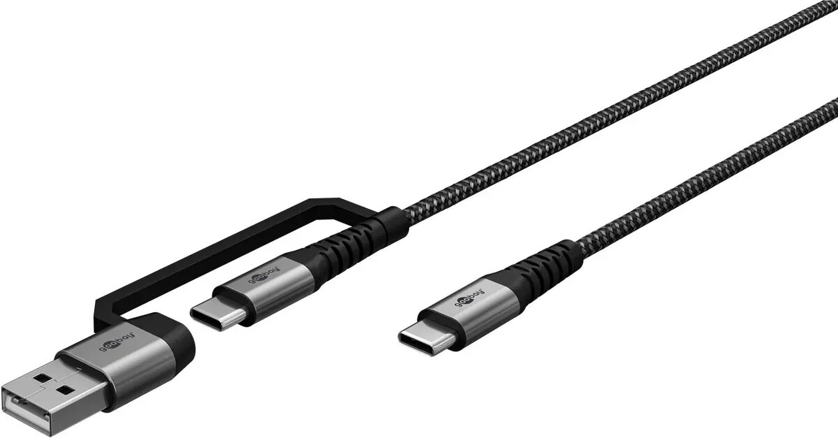 Goobay 2in1 Tekstila USB kabelis USB
