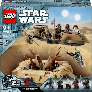 Construction toy LEGO Star Wars Desert Skiff and Sarlacc Pit set 75396, collectible playset with minifigures