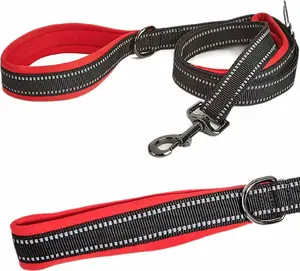 Training leash Mozos DL5M 5 m — adjustable dog training lead, reflective accents