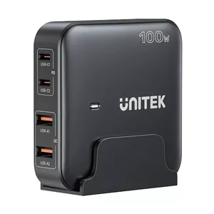 Настольное зарядное устройство Unitek P1229ABK01-EU 100W с 2× USB-A и 2× USB-C