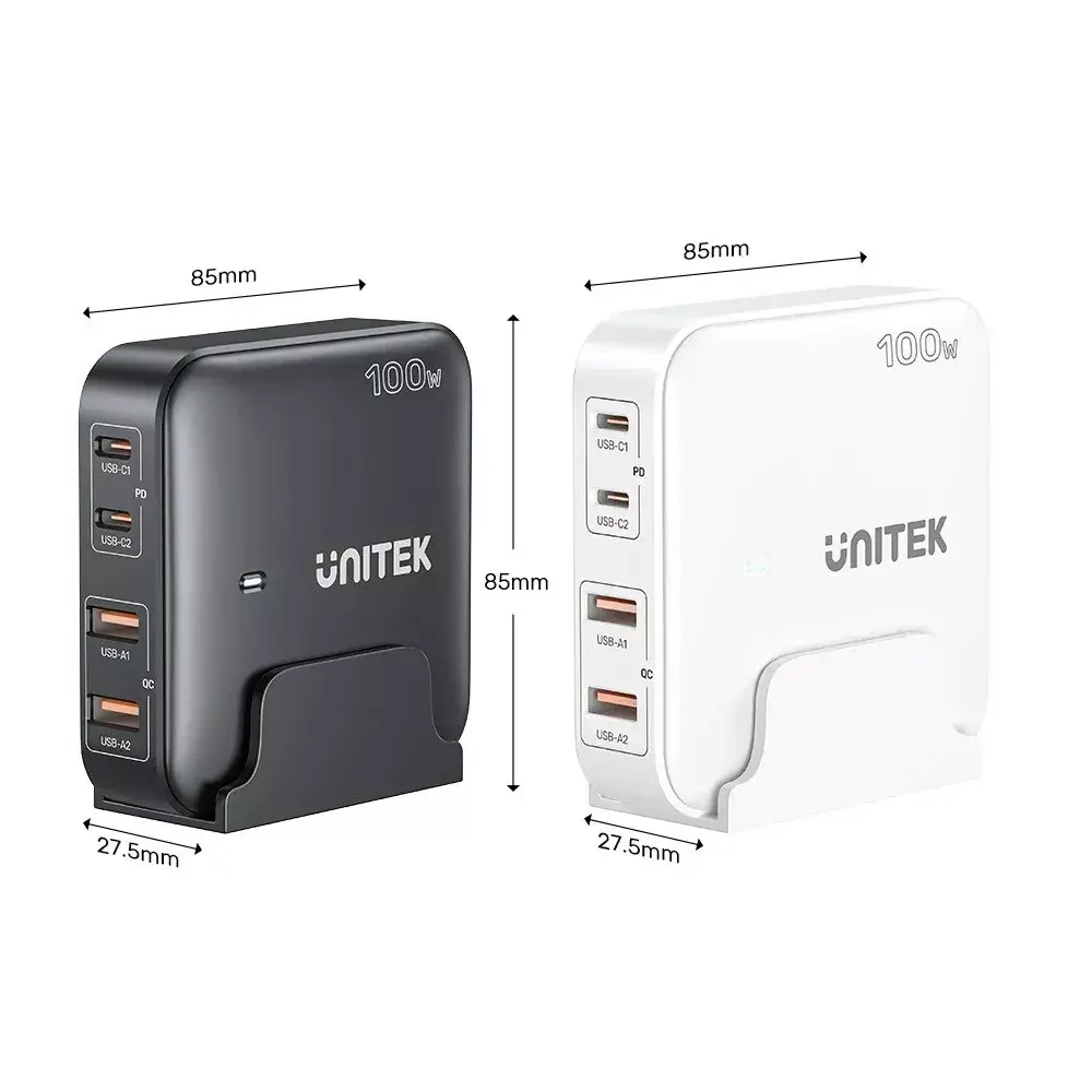 Unitek galda lādētājs P1229ABK01-EU 100W Photo 4