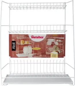 Dish dryer METALTEX ATOLL IT0132.43.44/1 3-tier metal rack 44x22x50 cm