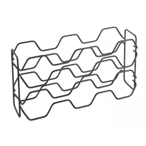 Wine rack Metaltex LAVA HEXAGON 43x12x22 cm, 10-bottle black stainless steel