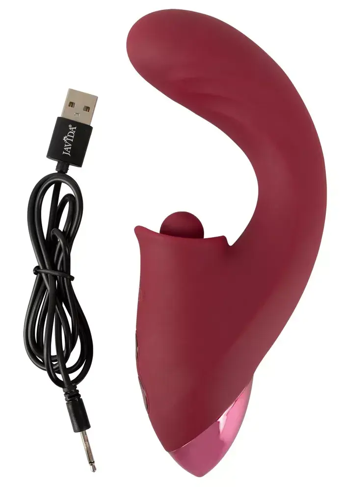 Вибратор Javida Silicone Purple — перезаряжаемый с двумя моторами Photo 10