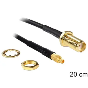 Coaxial Cable DeLOCK 88580 0.2m SMA MMCX Black