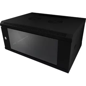 Wall-mounted rack cabinet ALLNET ALL-SMC6609SCHWARZ 9U, 600×600×503 mm, 50 kg, key lock, black