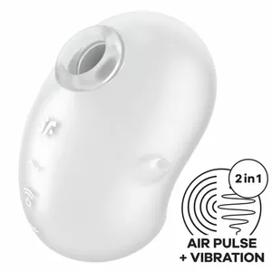 Lay-on vibrator Satisfyer Cutie Ghost White — rechargeable, waterproof