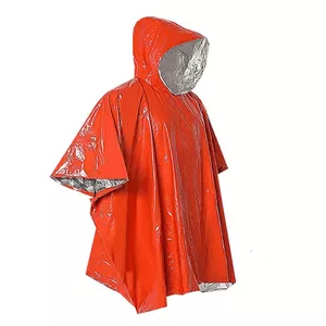 Emergency Poncho Tomaz Sport TS PON-ASRO — Waterproof Lightweight Orange