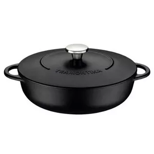 Deep Frying Pan Tramontina Trento 28 cm — enameled cast iron, induction-compatible, oven-safe to 260°C