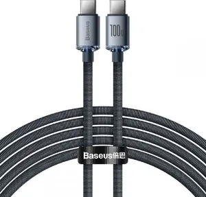 USB-C to USB-C Cable Baseus 2 m, Black, for charging and data transfer