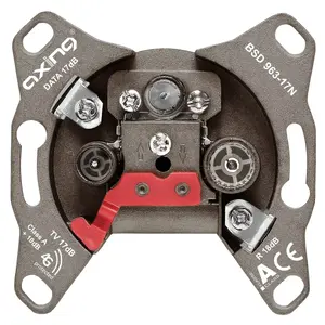 Socket outlet R/TV+SAT Axing BSD 963-17N Grey