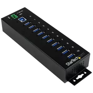 StarTech.com 10-портовый промышленный USB 3.0 хаб ESD Защита от перенапряжения 5Gbps