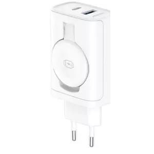 Indoor Charger 3MK HARDY White Fast Wireless Charging Smartphone Smartwatch Tablet