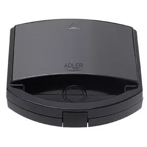 Sandwich maker Adler AD 3069 — compact countertop sandwich press, 750 W, 2 sandwiches, black