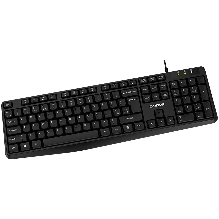Wired Keyboard CANYON KB-1 UK Black Photo 2