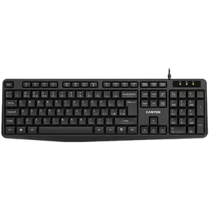 Canyon KB-1 EN keyboard Home USB QWERTY English Black Full-size 104 keys