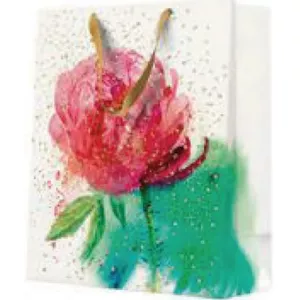 Gift bag Paw Decor Collection Large 26.5×13×33.5 cm — Peony Watercolor