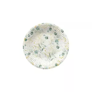 Paper plates Paw Decor Collection PL11PPD8003700 — eucalyptus design, 18 cm, pack of 8