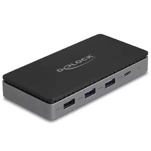 DeLOCK 88271 dokstacija Vadu USB 3.2 Gen 1 (3.1 Gen 1) Type-C Melns, Pelēks