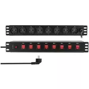 Surge Protector LogiLink PDU8D01 Black 8 AC outlets 230 V 2 m