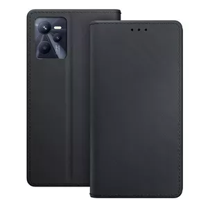 Чехол-книжка 3MK для Realme C35 — черный, футляр с кармашком для карт