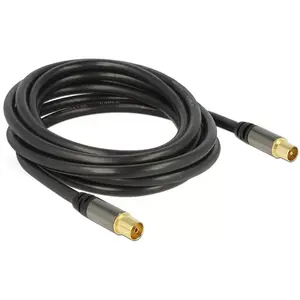Coaxial cable DeLOCK 88924 IEC RG-6/U 3 m Black