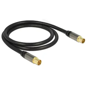 Coaxial Cable RG-6/U DeLOCK 88922 1 m IEC Black